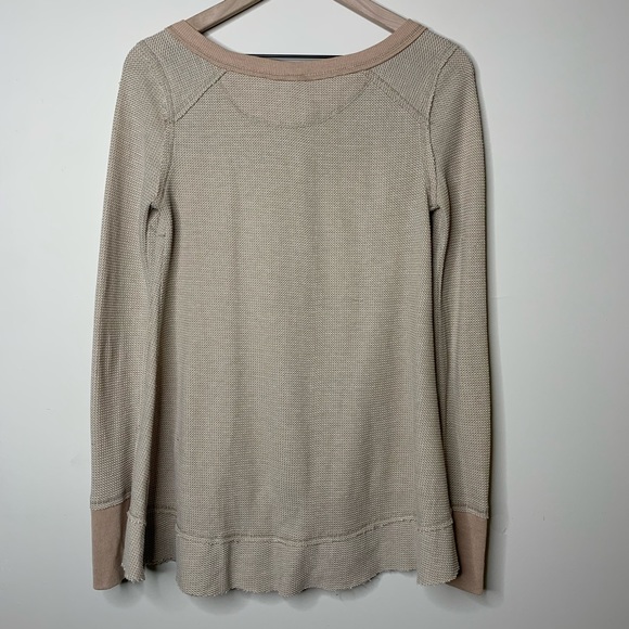We The Free Tan Thermal Lace Detail Henley Size S - Picture 4 of 7